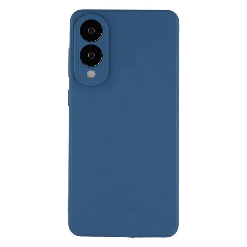 WANLONFENG For Samsung Galaxy S25 Edge Case  ZB Series Precise Cutouts Straight Edge TPU Phone Cover with Tempered Glass Film - Sapphire - 2