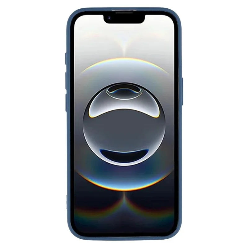 WANLONFENG For iPhone 17e / 16e Case  ZB Series Precise Cutouts Straight Edge TPU Phone Cover with Tempered Glass Film - Sapphire - 3