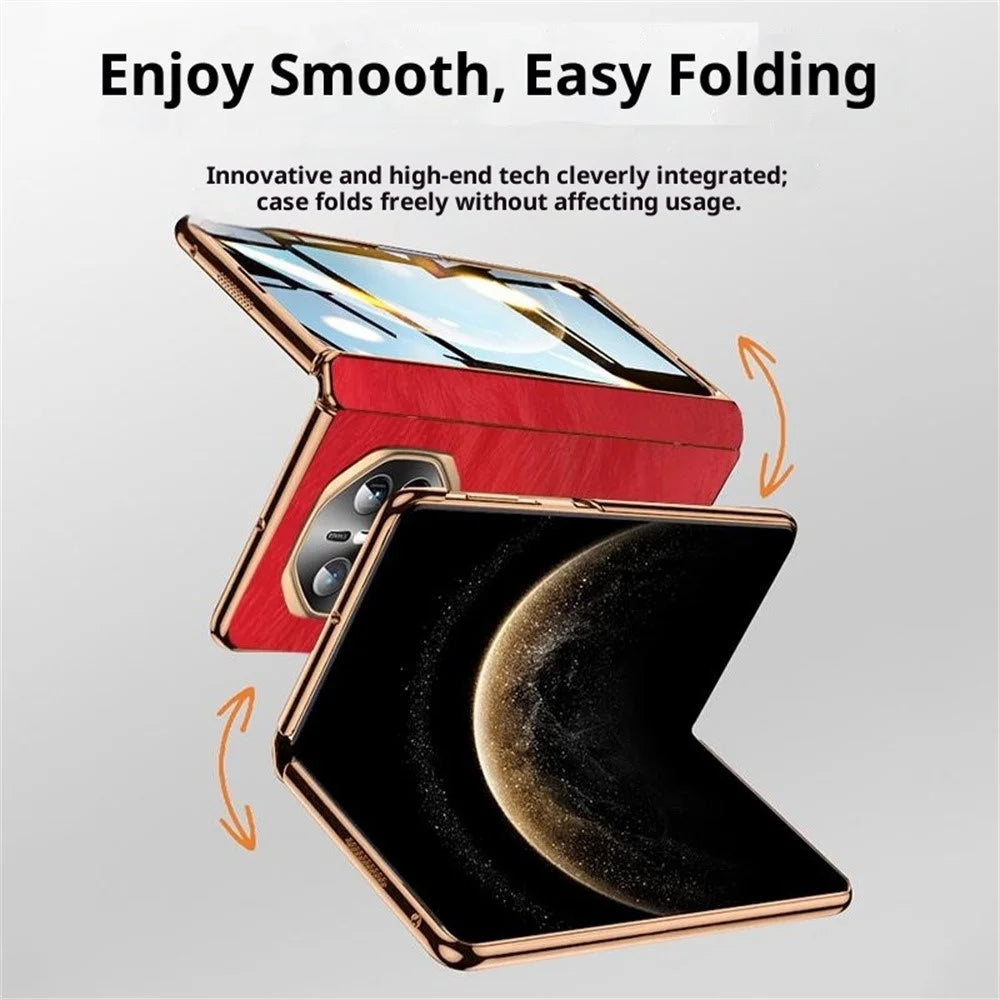 For Huawei Mate X6 Case Horse Pattern Hinge Protection Hard PC Phone Cover with Front Screen Protector - 7