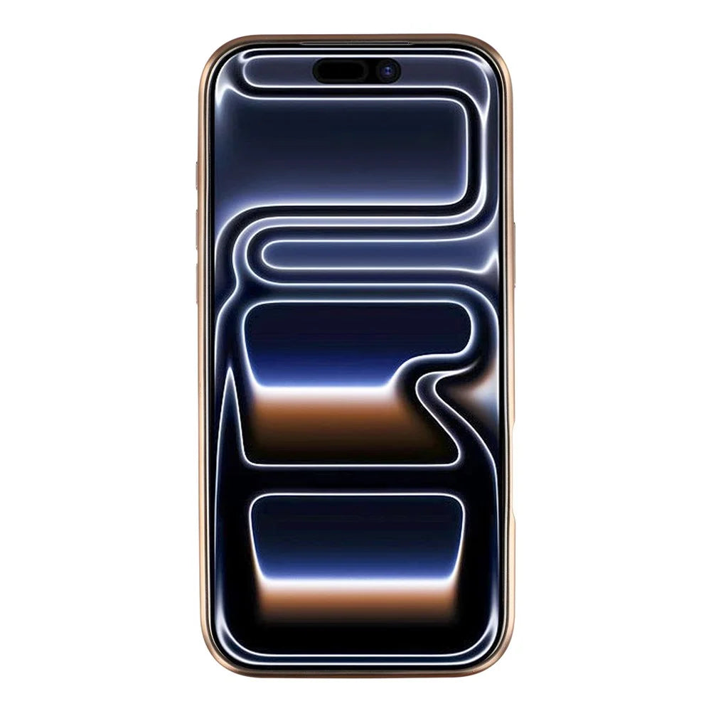 KIGC For iPhone 17 Pro Case PC + TPU + PU Electroplating Phone Cover - Titanium Gold - 2