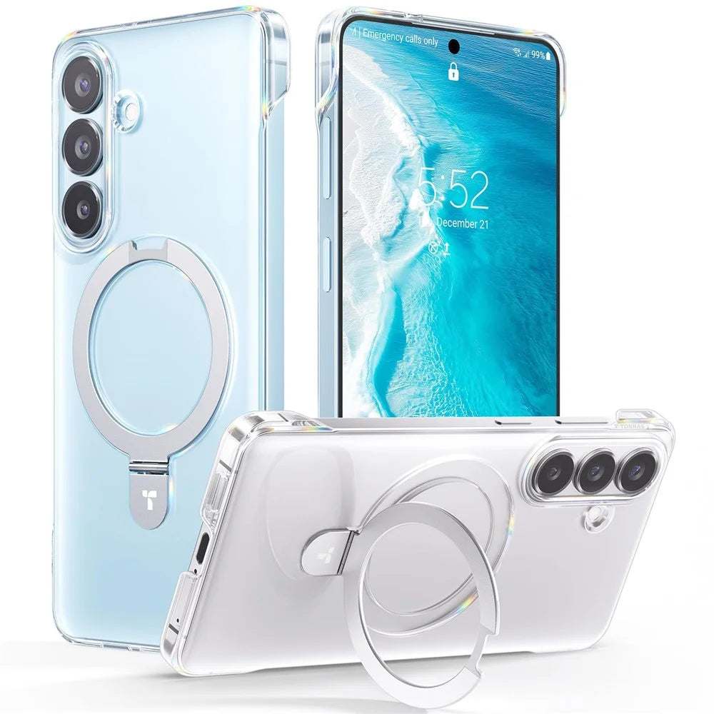 TORRAS Ostand Q1 Slim Series For Samsung Galaxy S26+ Kickstand Case Magnetic Case Borderless Hard PC Phone Cover - 1