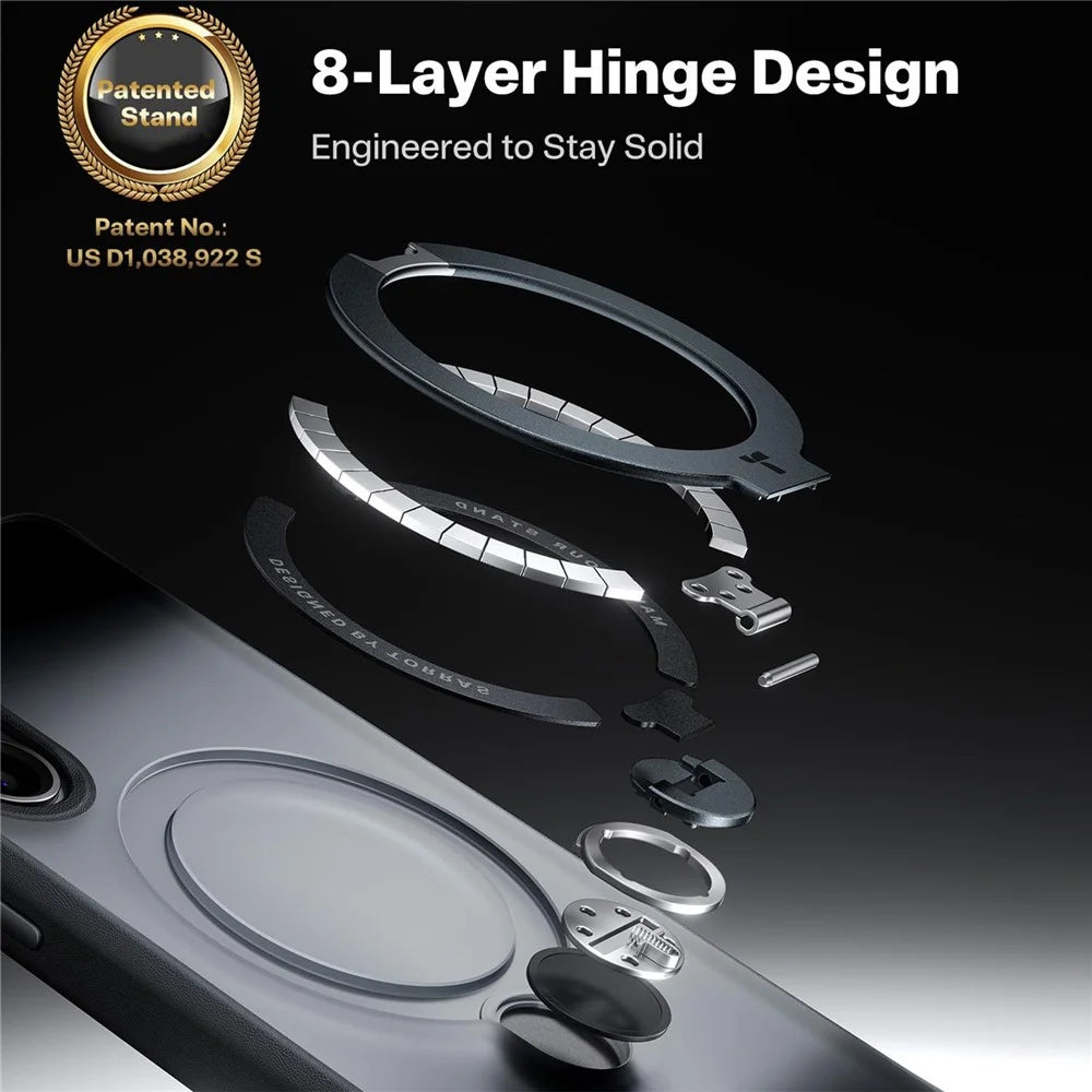 TORRAS Ostand Q3 Spin Series For Samsung Galaxy S26 Case Magnetic Rotating Kickstand PC + TPU Phone Cover - 3