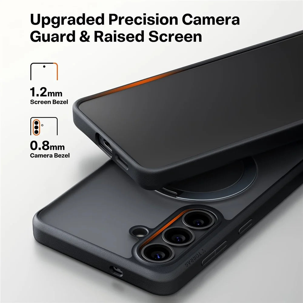 TORRAS Ostand Q3 Spin Series For Samsung Galaxy S26 Case Magnetic Rotating Kickstand PC + TPU Phone Cover - 7