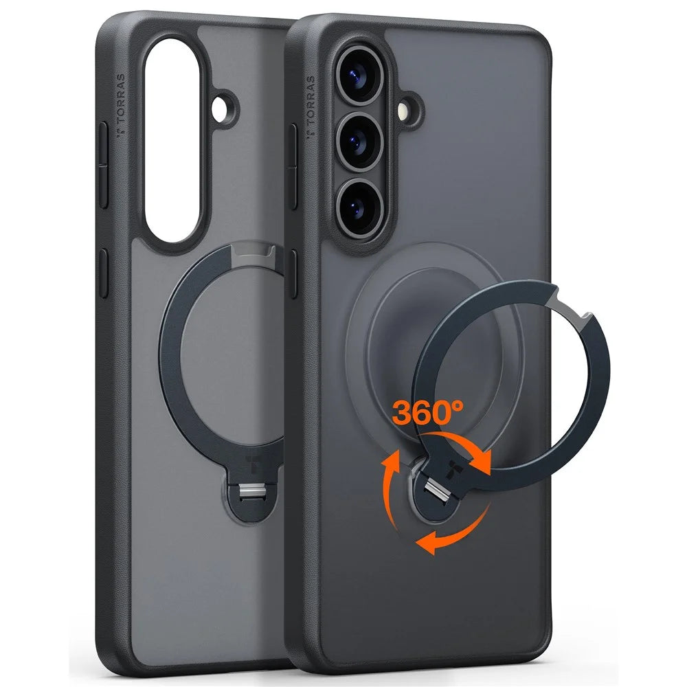 TORRAS Ostand Q3 Spin Series For Samsung Galaxy S26+ Case Magnetic Rotating Kickstand PC + TPU Phone Cover - 1