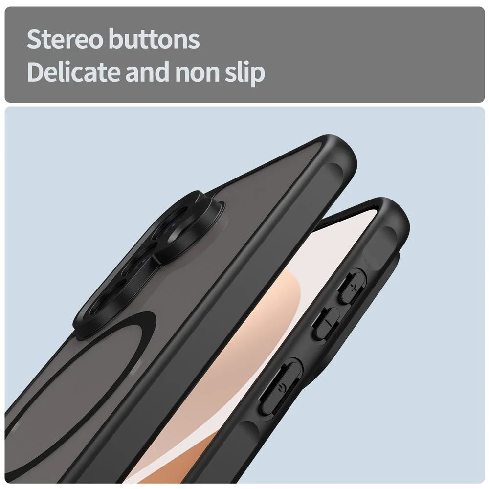 For Samsung Galaxy A57 5G Magnetic Case Anti Drop PC + TPU Phone Cover - Black - 5