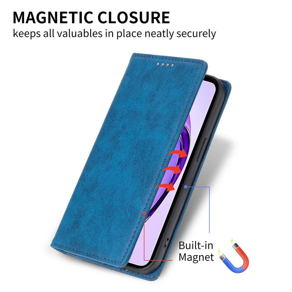 For Samsung Galaxy S26+ Wallet Case RFID Blocking PU Leather Phone Cover - Blue - 5