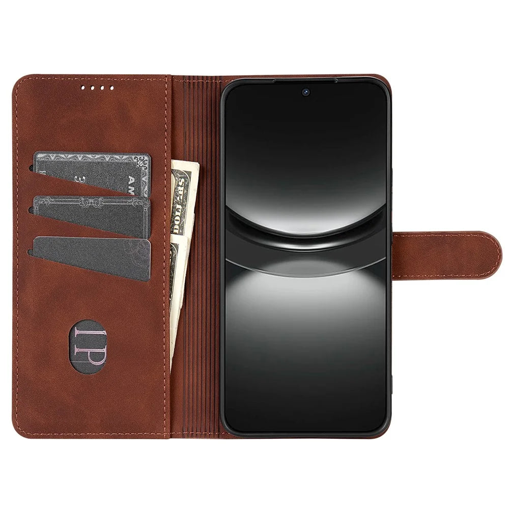AZNS For Samsung Galaxy A37 5G Case PU Leather Wallet Phone Cover - Brown - 4