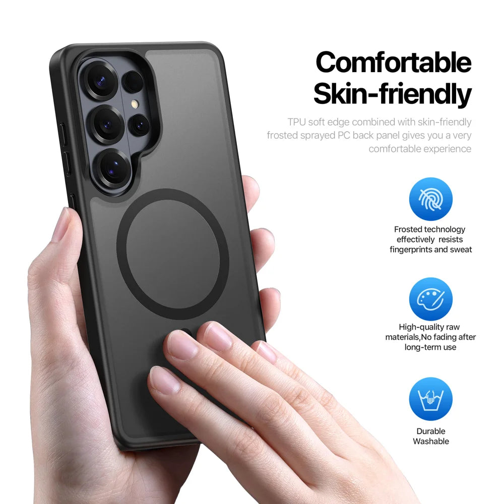 DUX DUCIS For Samsung Galaxy S26 Ultra Magnetic Case  Yind Series PC+TPU Phone Cover - Black - 5