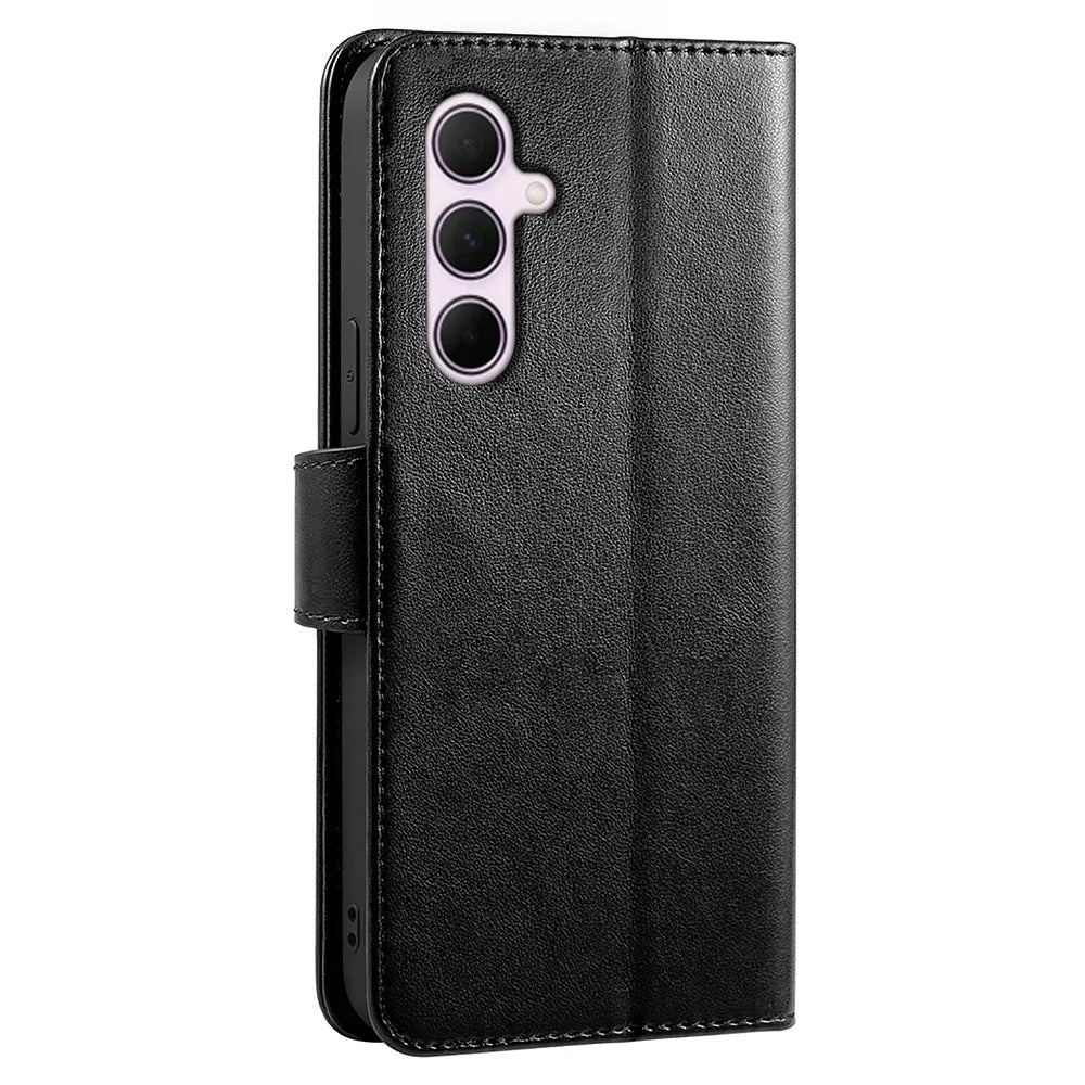 For Samsung Galaxy S26+ Case Stand Card Holder Wallet Leather Phone Cover - Black - 6