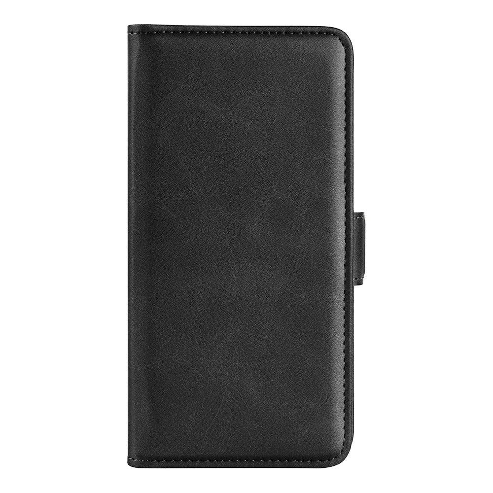 For Samsung Galaxy A37 5G Case Calf Texture Leather Wallet Phone Cover - Black - 7