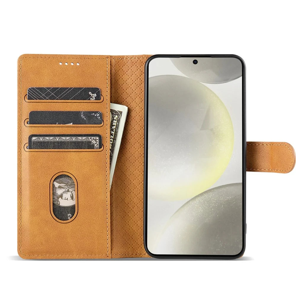 N.BEKUS CSJ-001 For Samsung Galaxy A57 5G Stand Case PU Leather Wallet Phone Cover - Brown - 2