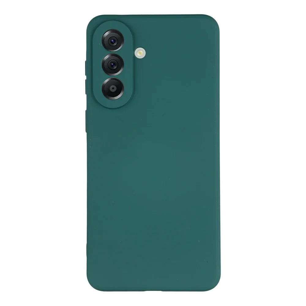 For Samsung Galaxy A57 5G Case TPU Back Soft Anti-Scratch Fiber Lining Phone Cover - Army Green - 1