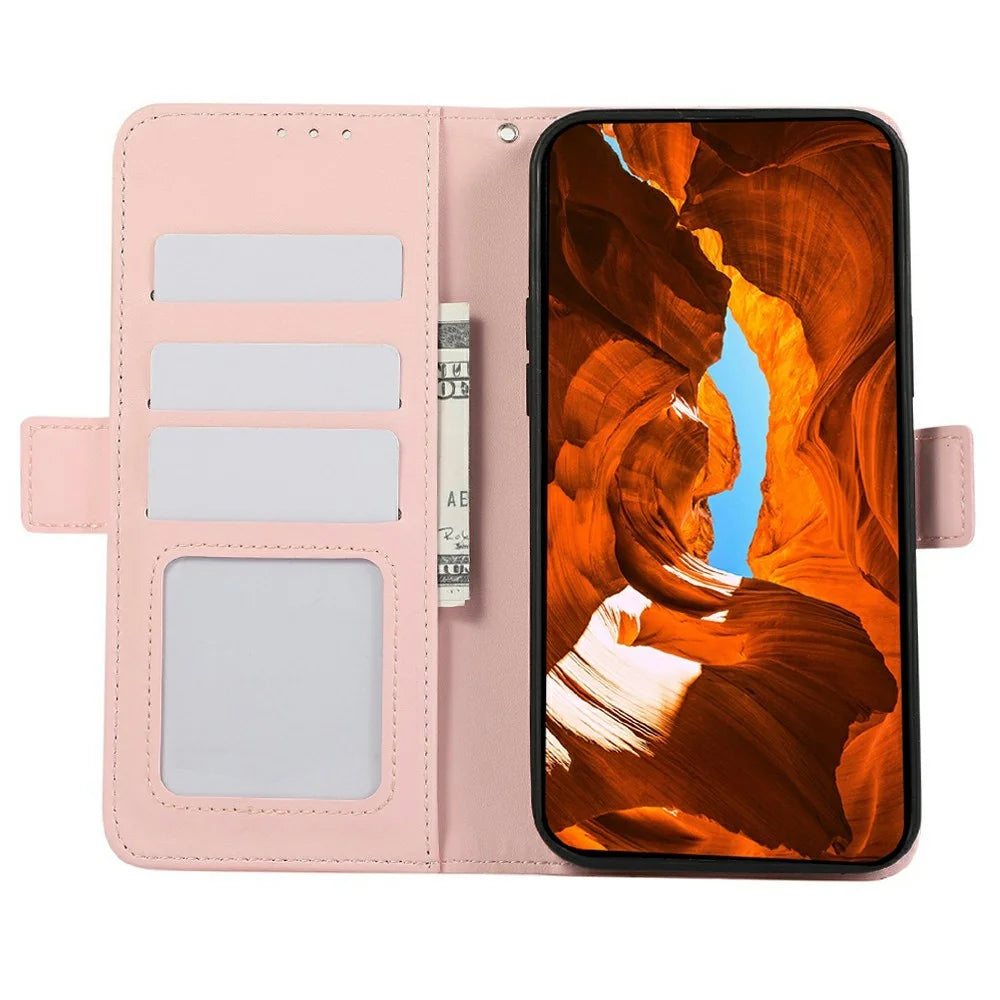 ABEEL For OnePlus 15R 5G / Ace 6T 5G / Ace 6 5G Case Leather Phone Cover with RFID Blocking Wallet - Pink - 2