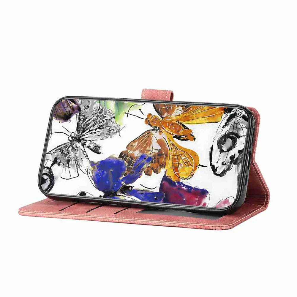 For OnePlus 15R 5G / Ace 6T 5G / Ace 6 5G Case Butterfly Design Flip Wallet Leather Phone Cover Skin-Touch - Pink - 4