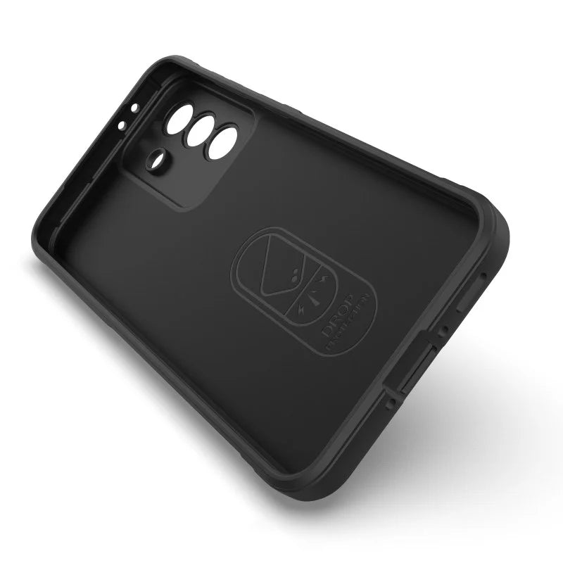 WANLONFENG For Samsung Galaxy A37 5G TPU Case  HD Series Anti Slip Phone Cover with Tempered Glass - Black - 3
