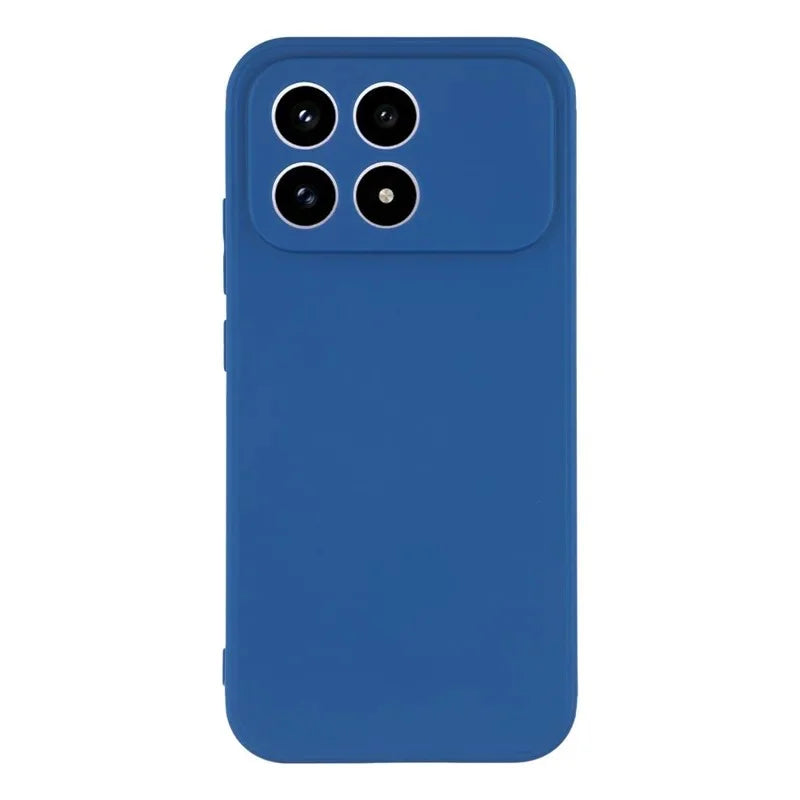 WANLONFENG For Xiaomi Redmi K90 5G Case  ZB1 Series Precise Cutouts Straight Edge TPU Phone Cover with 2Pcs Tempered Glass Films - Sapphire - 2