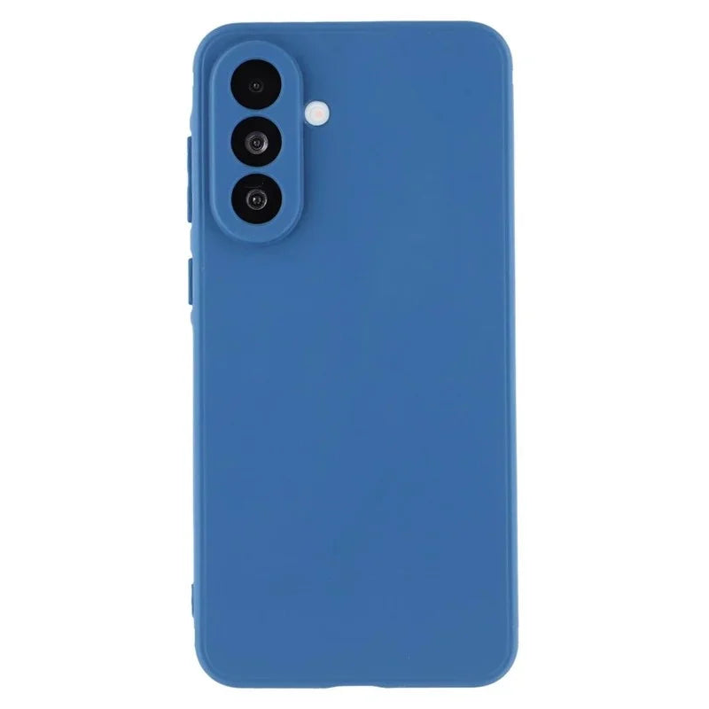 WANLONFENG For Samsung Galaxy A56 5G Case  ZB1 Series Precise Cutouts Straight Edge TPU Phone Cover with 2Pcs Tempered Glass Films - Sapphire - 2