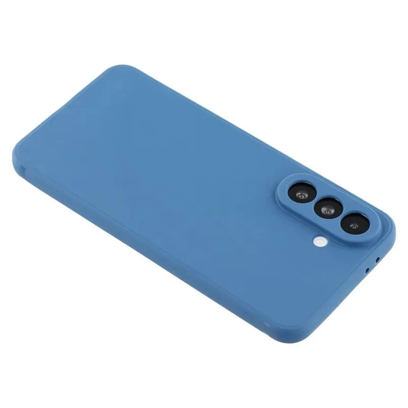 WANLONFENG For Samsung Galaxy A56 5G Case  ZB1 Series Precise Cutouts Straight Edge TPU Phone Cover with 2Pcs Tempered Glass Films - Sapphire - 5