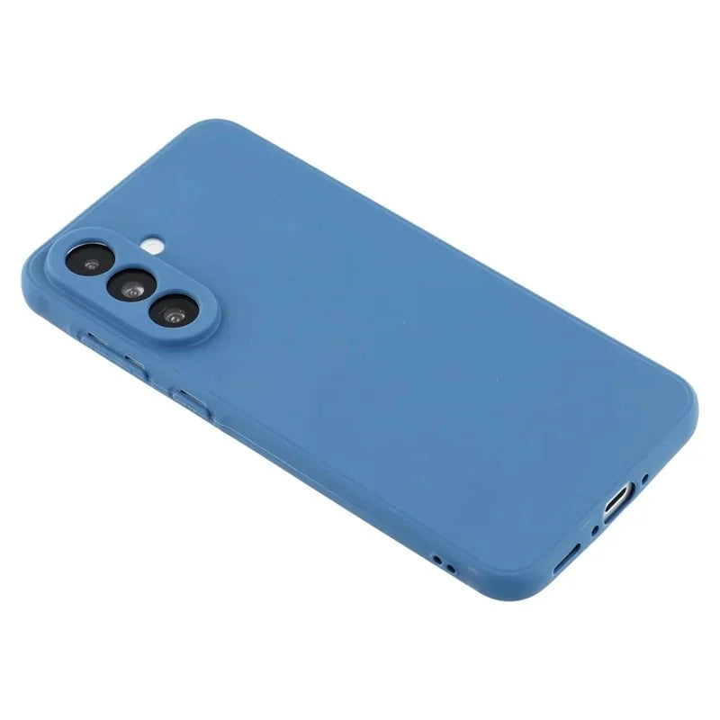 WANLONFENG For Samsung Galaxy A36 5G Case  ZB1 Series Precise Cutouts Straight Edge TPU Phone Cover with 2Pcs Tempered Glass Films - Sapphire - 6
