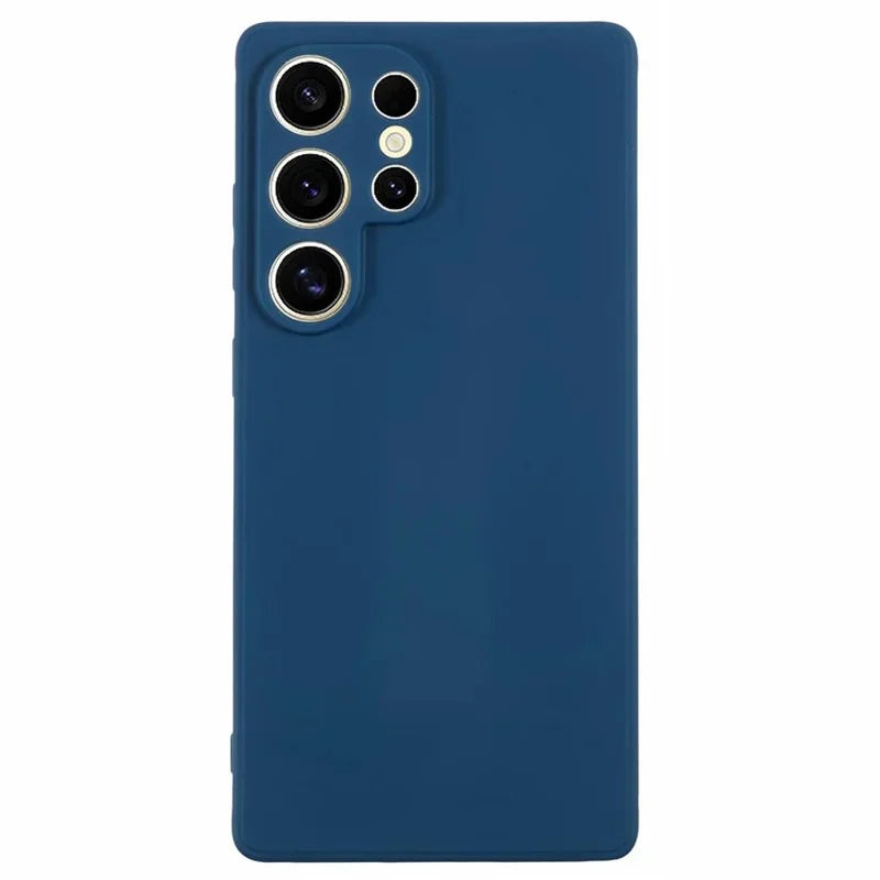 WANLONFENG For Samsung Galaxy S26 Ultra Case  ZB Series Precise Cutouts Straight Edge TPU Phone Cover with Tempered Glass Film - Sapphire - 2