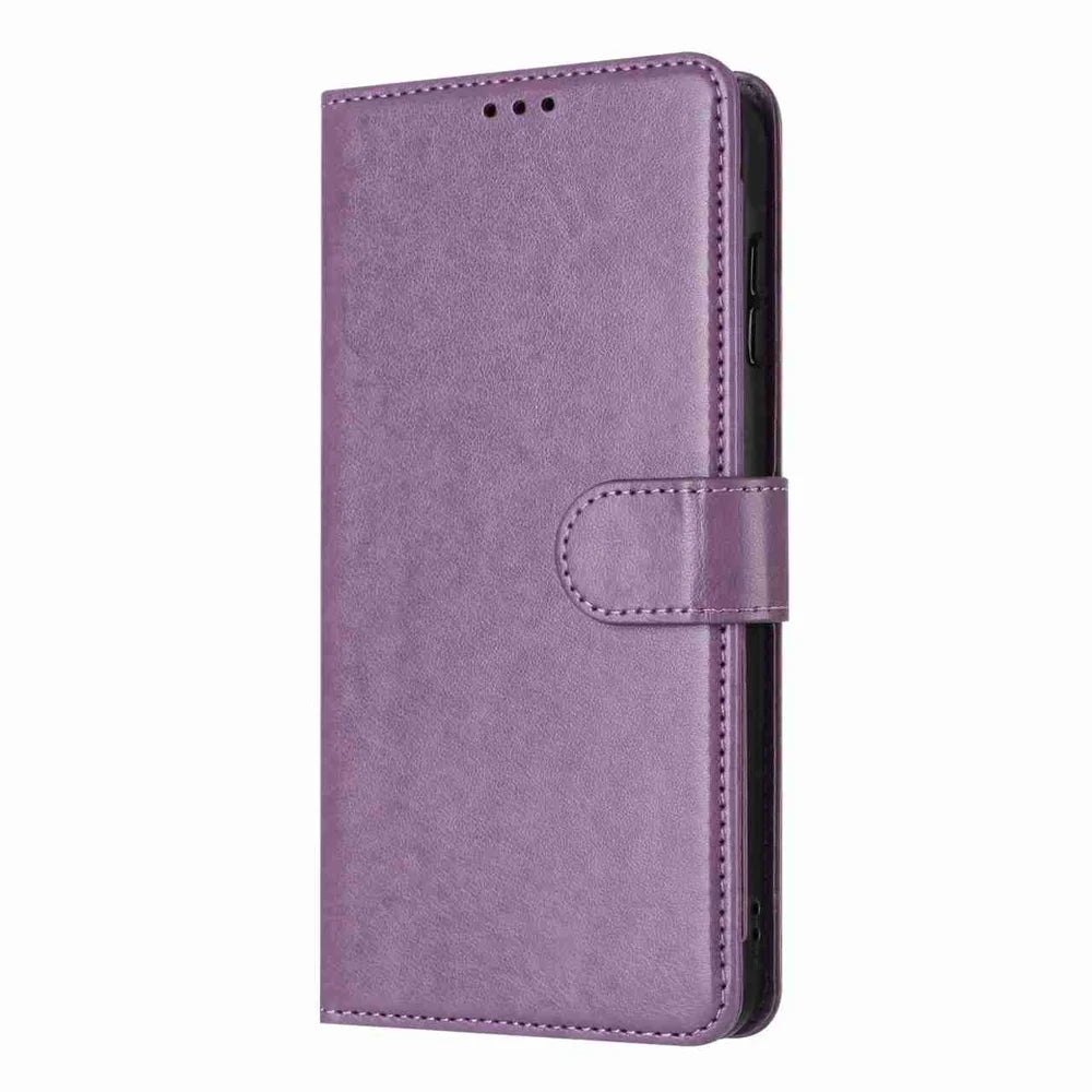 For Sony Xperia 10 VII Wallet Phone Case Stand PU Leather Folio Flip Cover with 8 Card Slot - Purple - 5