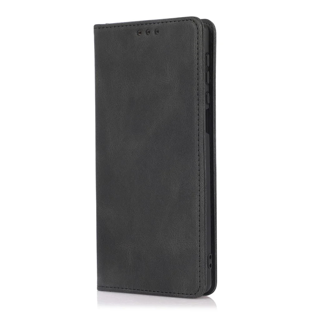 For Samsung Galaxy S26 Case Wallet Magnetic Closing Leather Flip Phone Cover - Black - 6