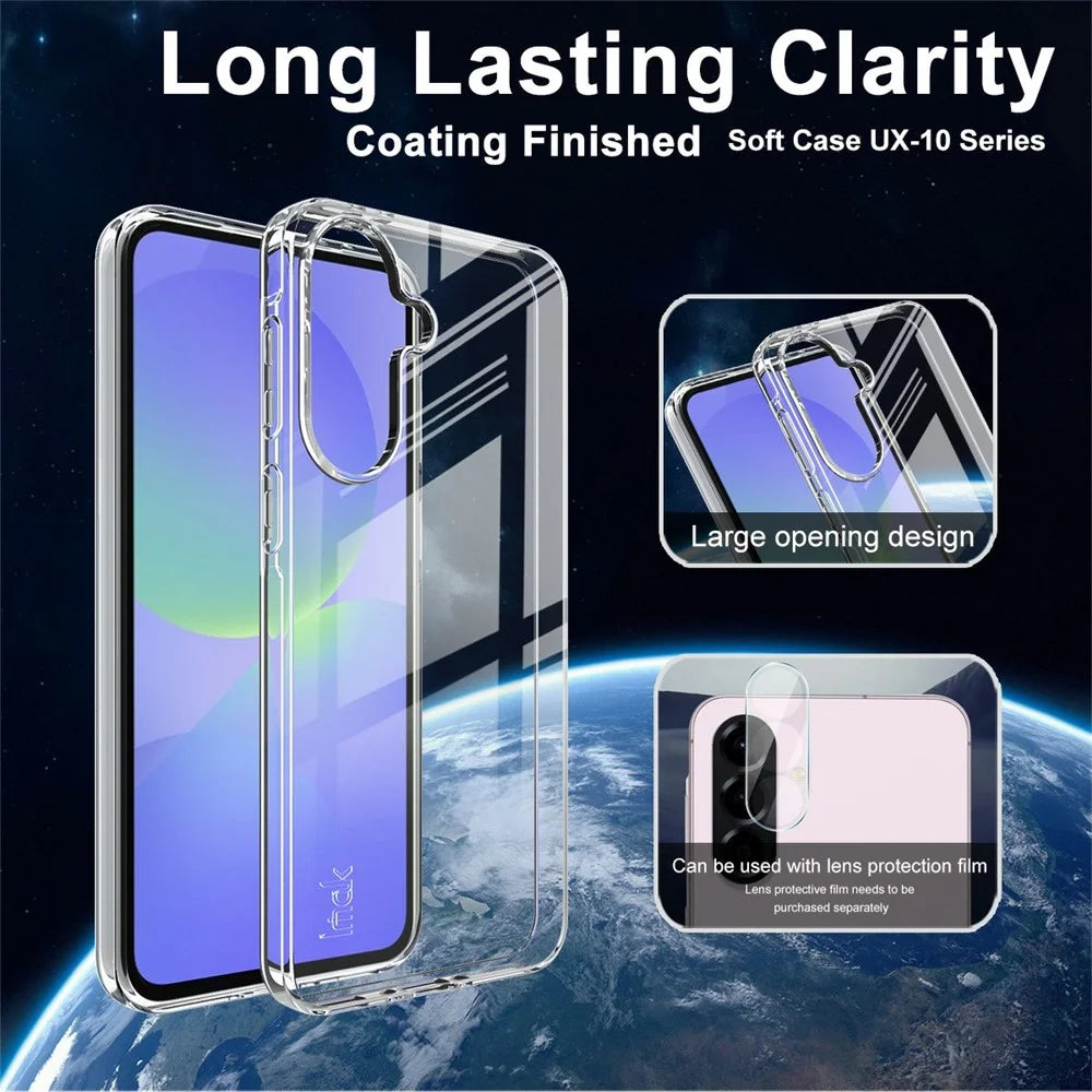 IMAK UX-10 Series For Samsung Galaxy A37 5G Phone Case Soft TPU Clear Mobile Back Cover - 3