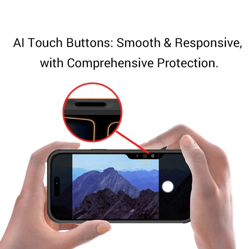 KZDOO For iPhone Air Case Shockproof TPU+PC+Metal Frame ARES Phone Cover with Al Touch Button - Aurora - 2