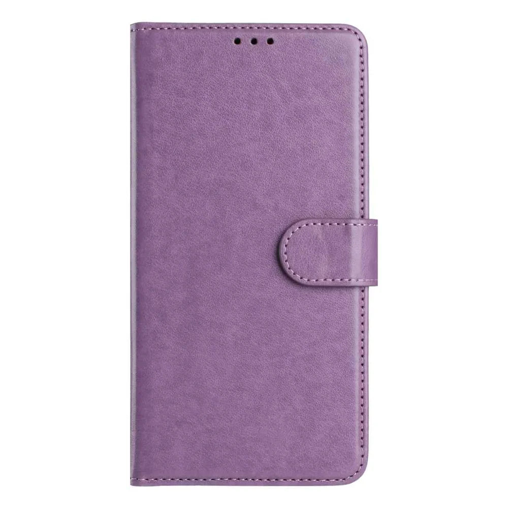 For OnePlus Nord CE5 5G Wallet Phone Case Stand PU Leather Folio Flip Cover with 8 Card Slot - Purple - 4