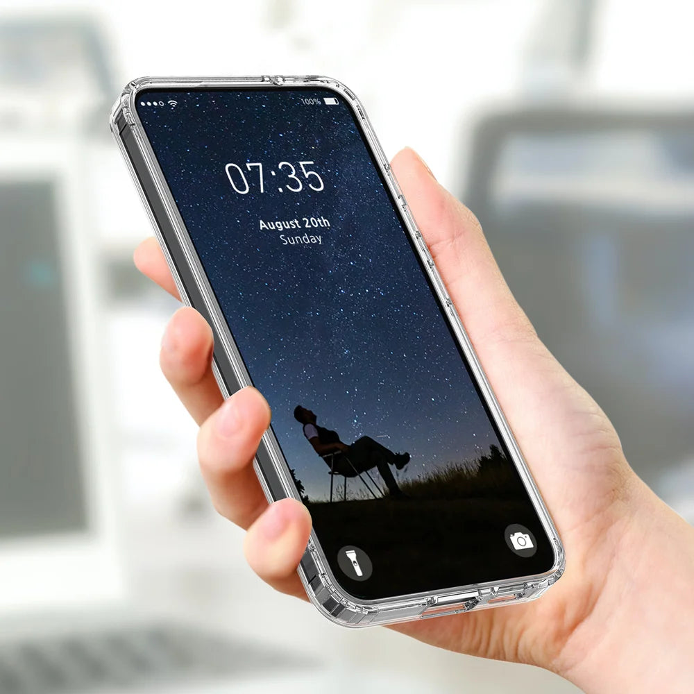 For Samsung Galaxy S26+ Clear Phone Magnetic Case TPU+Acrylic Back Cover - Clear - 5