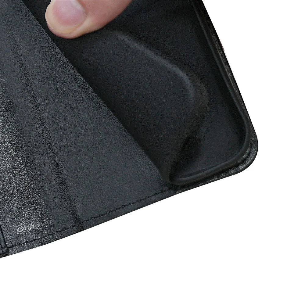 For Google Pixel 10a Case Stand Card Holder Wallet Leather Phone Cover - Black - 4