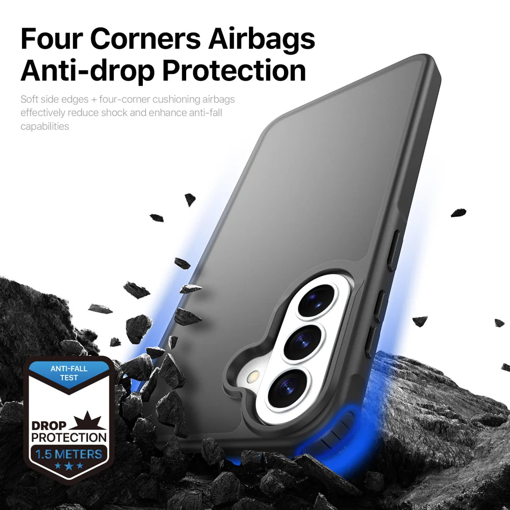 DUX DUCIS For Samsung Galaxy A57 5G Case  Yind Series Matte Anti-fingerprint TPU+PC Phone Back Cover - Black - 7