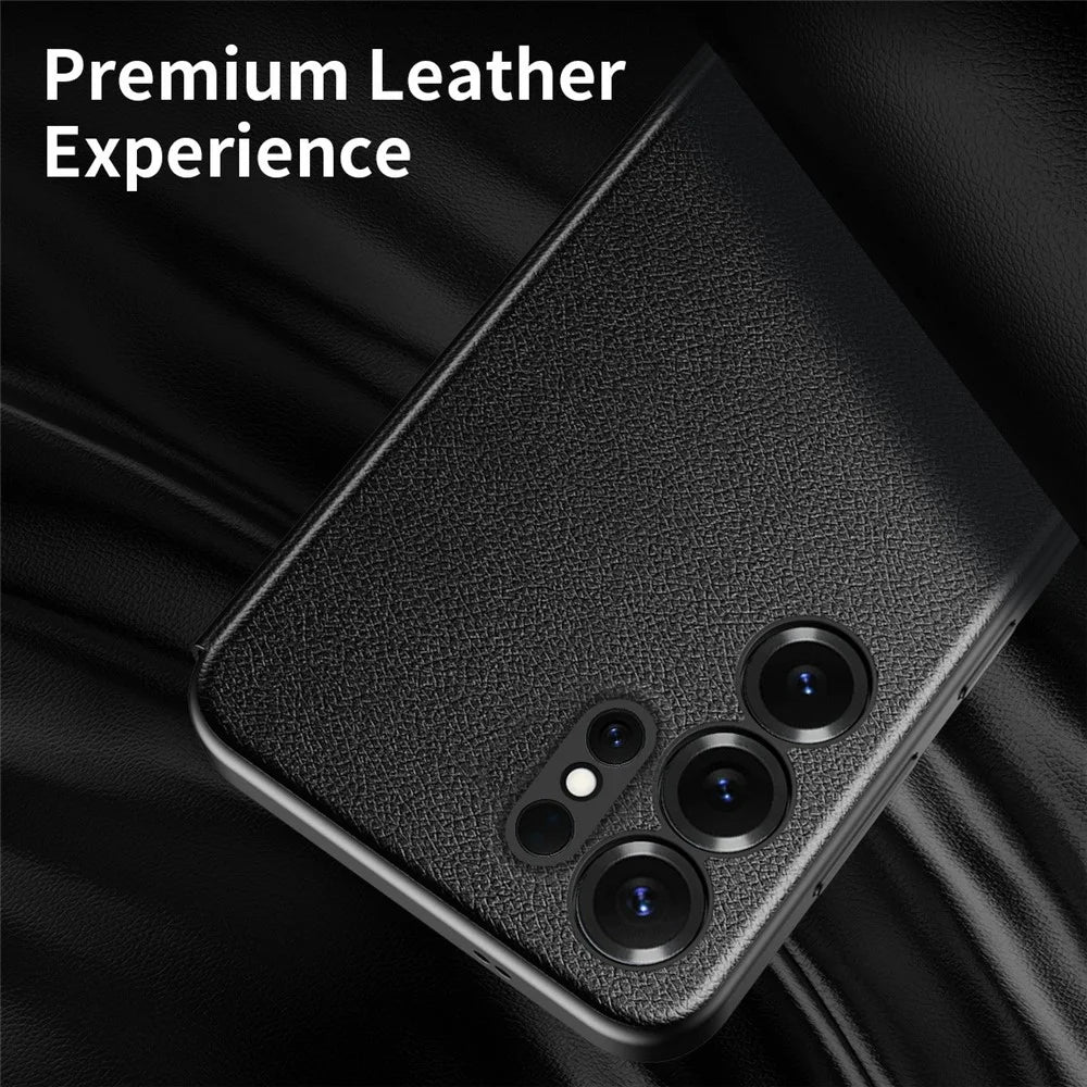For Samsung Galaxy S22 Ultra 5G Case Smart View Window Leather Phone Cover - Black - 4