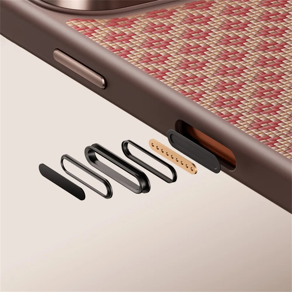 BENKS Y3 For iPhone 17 Pro Case Aramid Fiber Woven Texture Phone Cover Compatible with MagSafe - Blue - 5