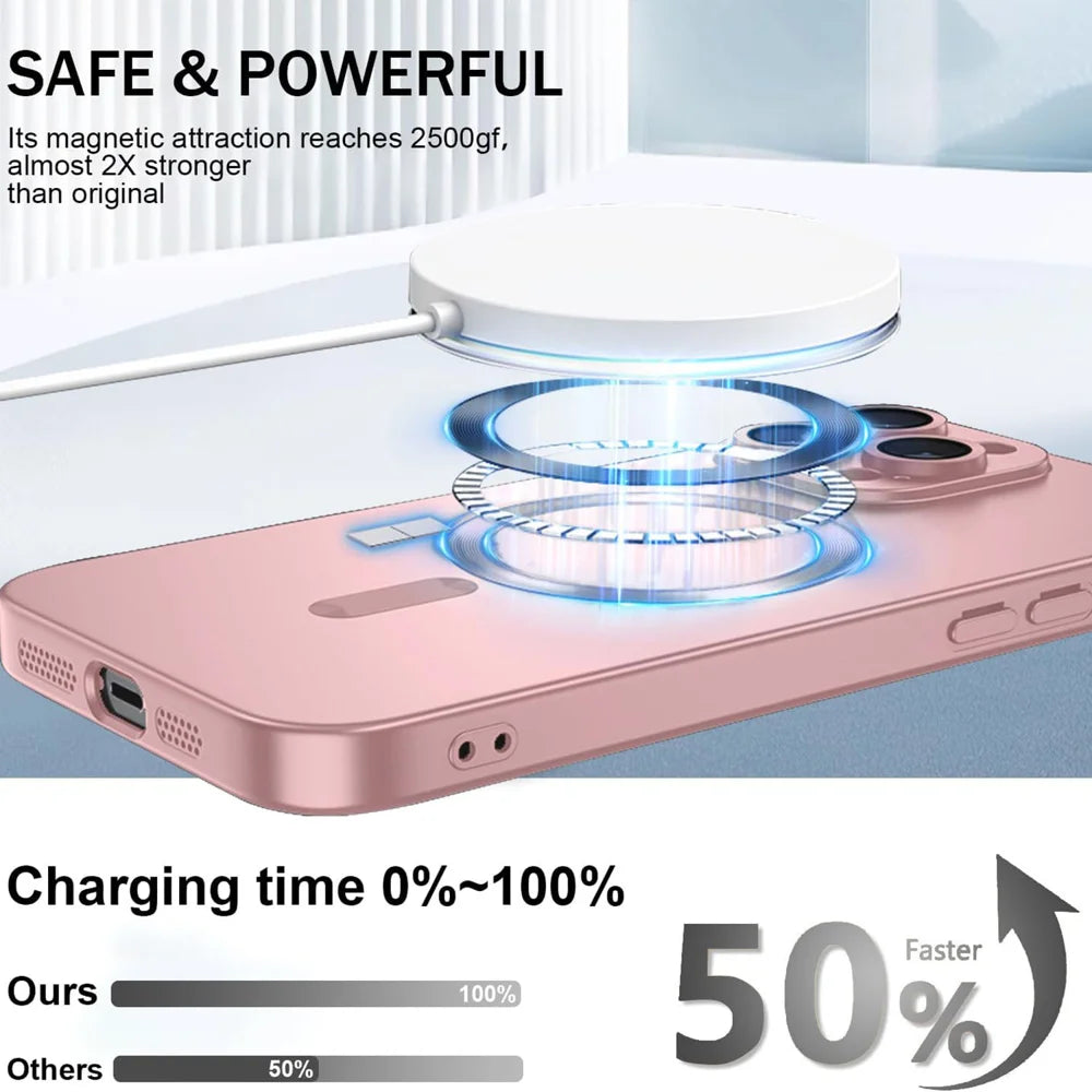 For iPhone 13 Pro Max Case Compatible with MagSafe Ultra Thin TPU Phone Cover with Lens Protection - Pink - 2