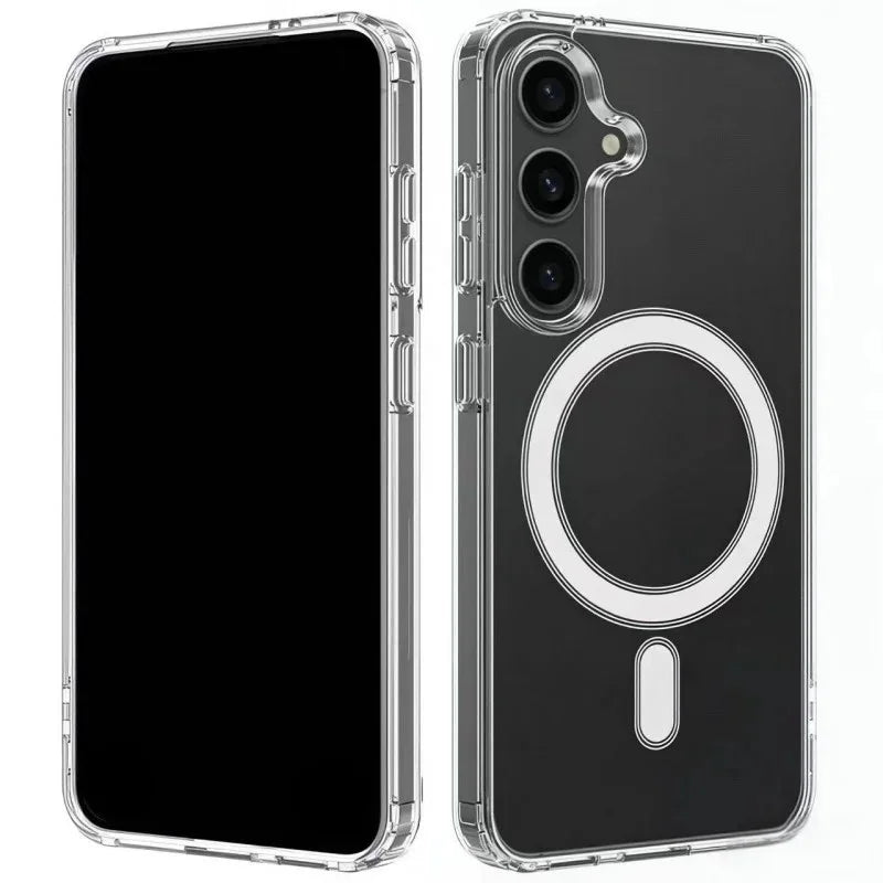 WANLONFENG For Samsung Galaxy S26+ Clear Magnetic Case  LM2 Series Phone Cover (Big Lens Hole) - Transparent - 1