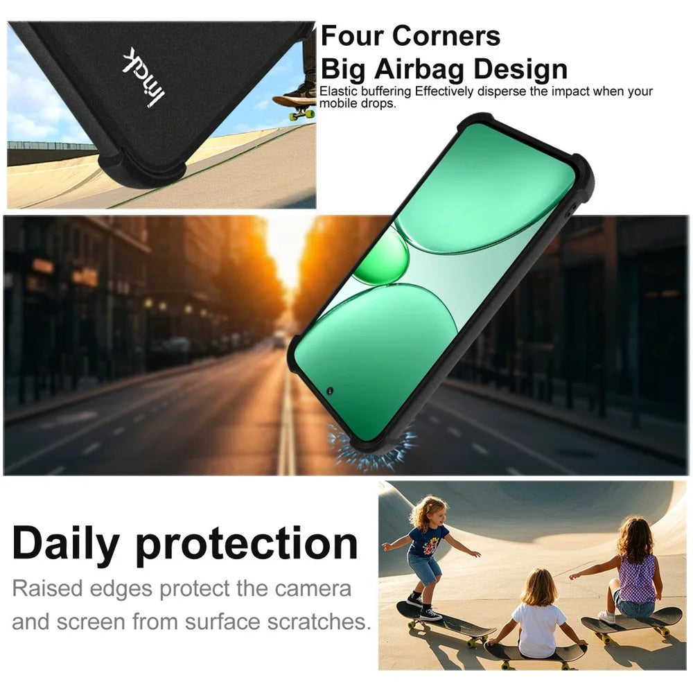 IMAK For Realme C85 5G / 15x (India) 5G Case TPU Phone Cover Airbag Shockproof Protection - Matte Black - 4
