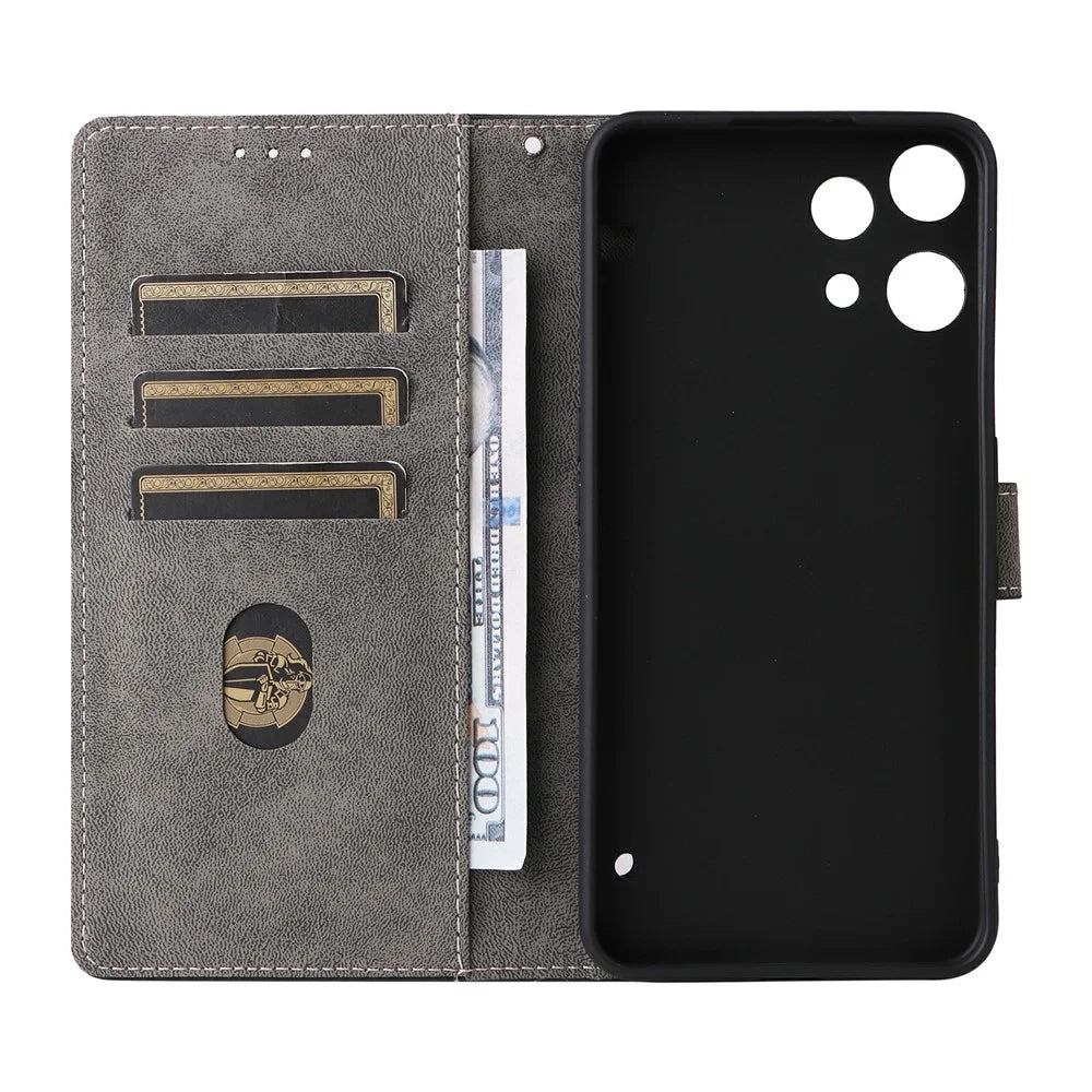 For Nothing Phone (3a) Lite 5G Case Wallet RFID Blocking PU Leather Phone Cover Stand with Strap - Black - 3