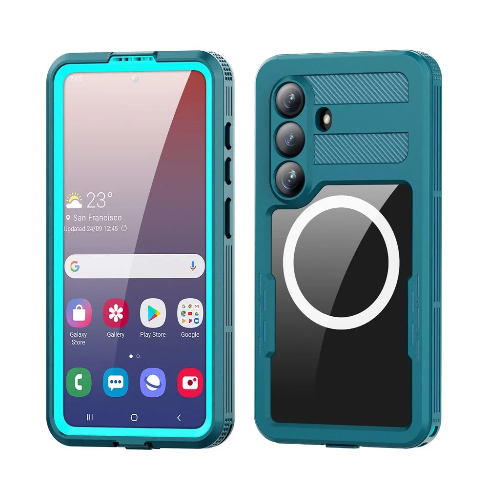 REDPEPPER For Samsung Galaxy S26 IP68 Waterproof Case Clear Magnetic Phone Cover - Blue - 2