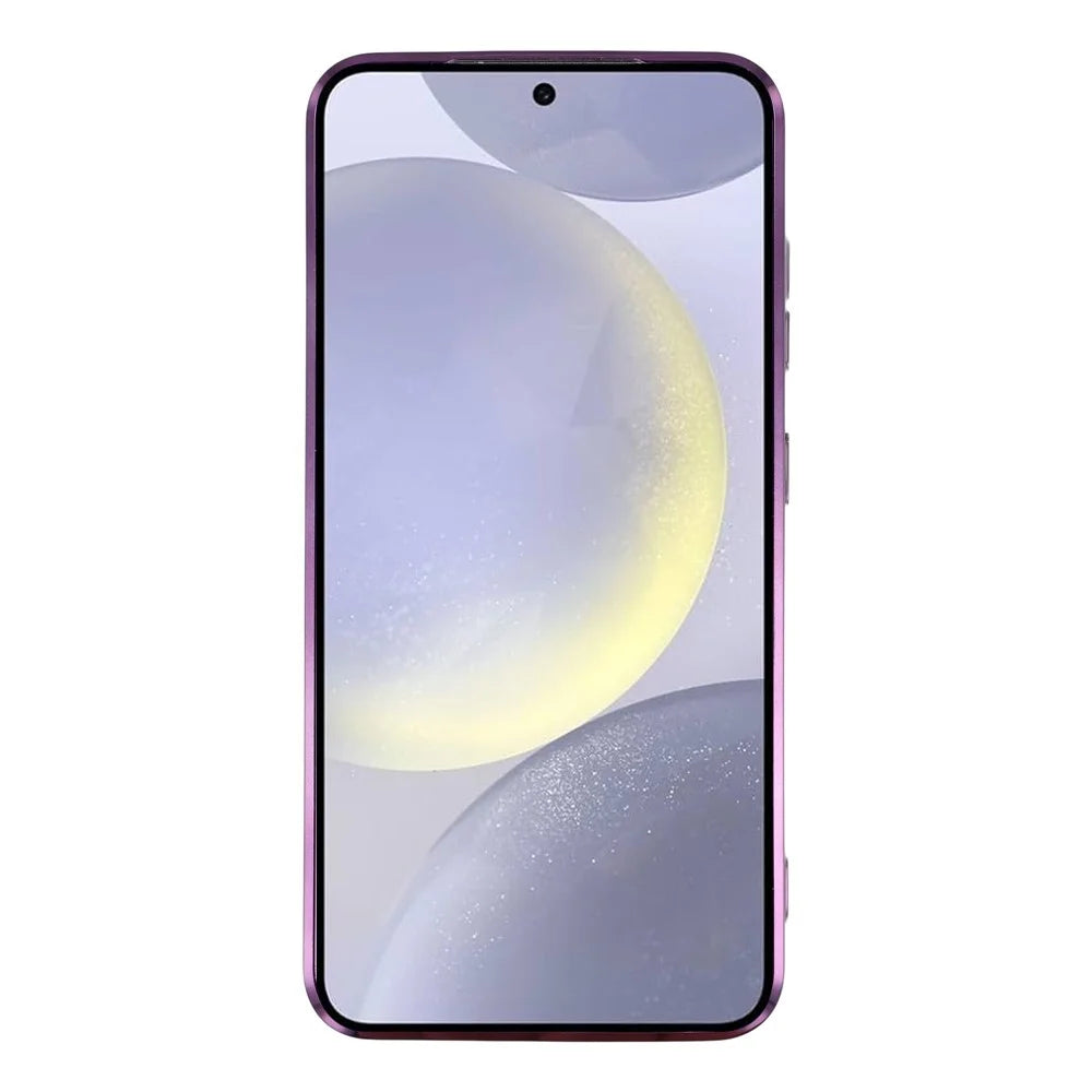 For Samsung Galaxy S26+ Magnetic Case CD Veins Glass Lens Guard TPU Phone Back Cover - Purple - 2