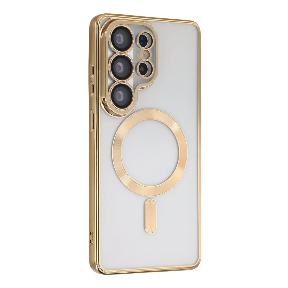 X-LEVEL For Samsung Galaxy S26 Ultra Magnetic Case Electroplating Full Camera Protection TPU Phone Cover - Gold - 1