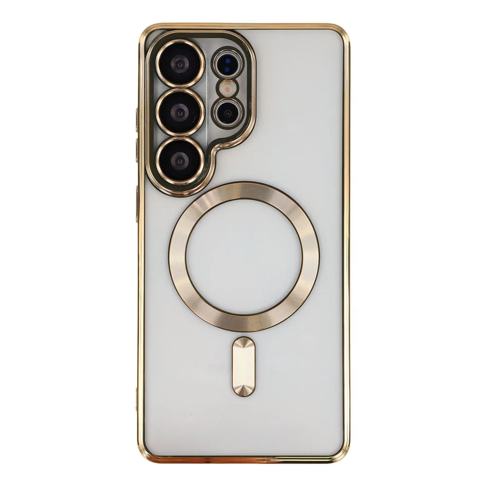 X-LEVEL For Samsung Galaxy S26 Ultra Magnetic Case Electroplating Full Camera Protection TPU Phone Cover - Gold - 3