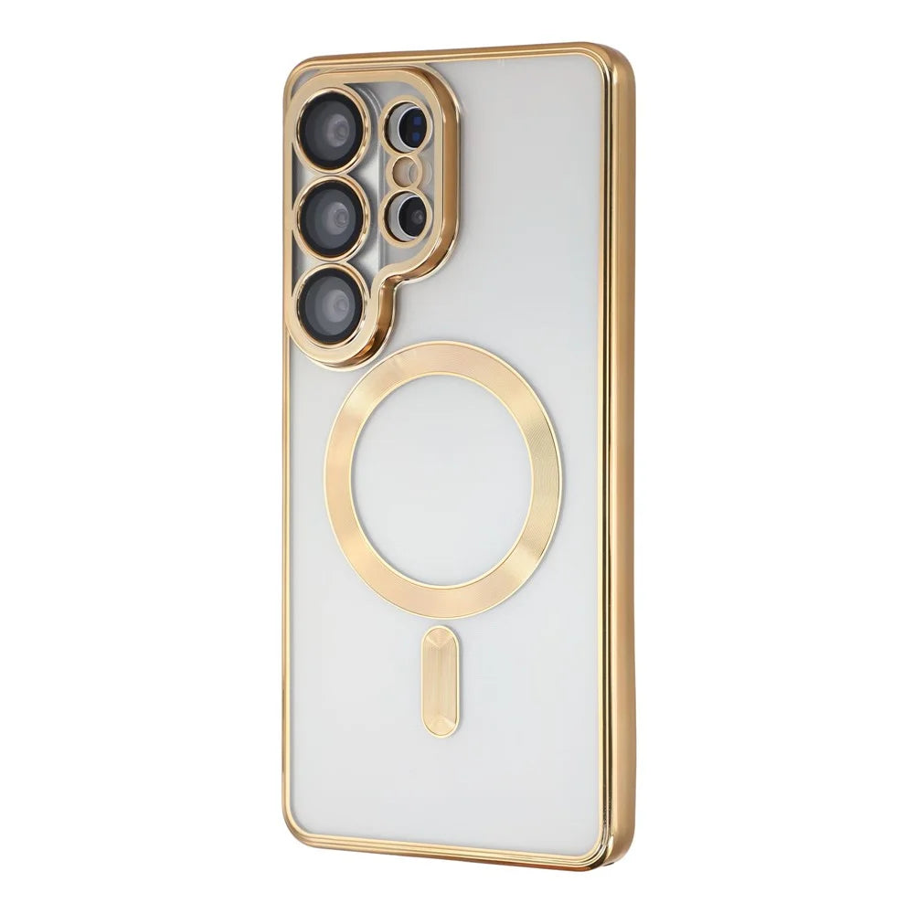 X-LEVEL For Samsung Galaxy S26 Ultra Magnetic Case Electroplating Full Camera Protection TPU Phone Cover - Gold - 4