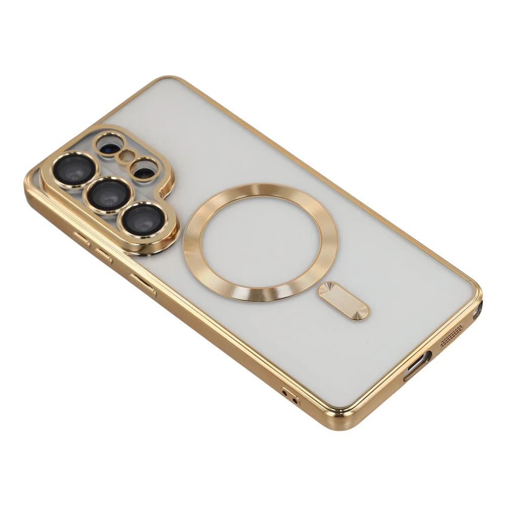 X-LEVEL For Samsung Galaxy S26 Ultra Magnetic Case Electroplating Full Camera Protection TPU Phone Cover - Gold - 5