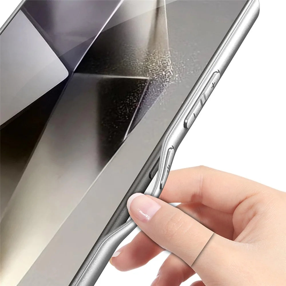 GKK For Samsung Galaxy S24 Ultra Case Electroplated PU Leather + PC + TPU Matte Phone Back Cover - Purple - 4