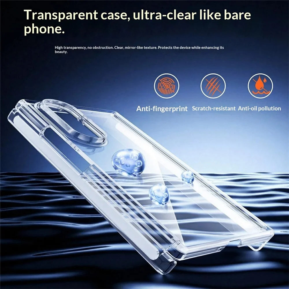 For Samsung Galaxy Z TriFold 5G Case Dual-Axis Shockproof TPU + PC Clear Phone Cover - 4