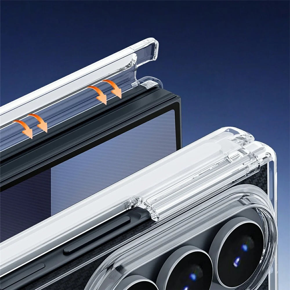 For Samsung Galaxy Z TriFold 5G Case Dual-Axis Shockproof TPU + PC Clear Phone Cover - 7