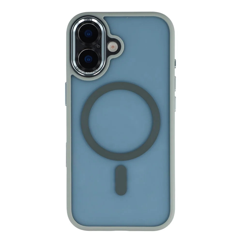 For iPhone 17 Case Compatible with MagSafe TPU + Acrylic Hybrid Phone Shell - Grey - 3