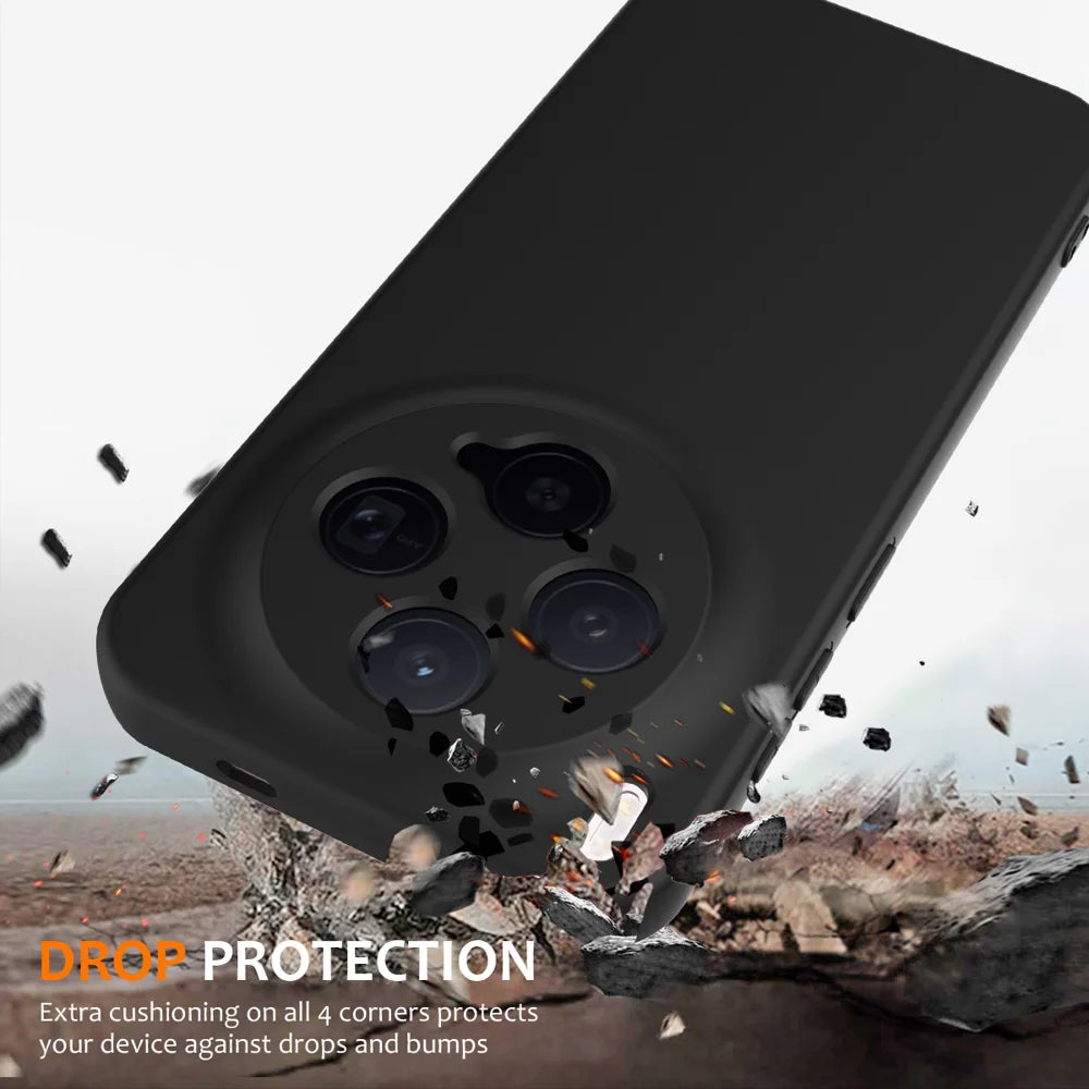 For vivo X300 5G Magnetic Case Anti-Drop Liquid Silicone Phone Cover with Lanyard - Black - 2