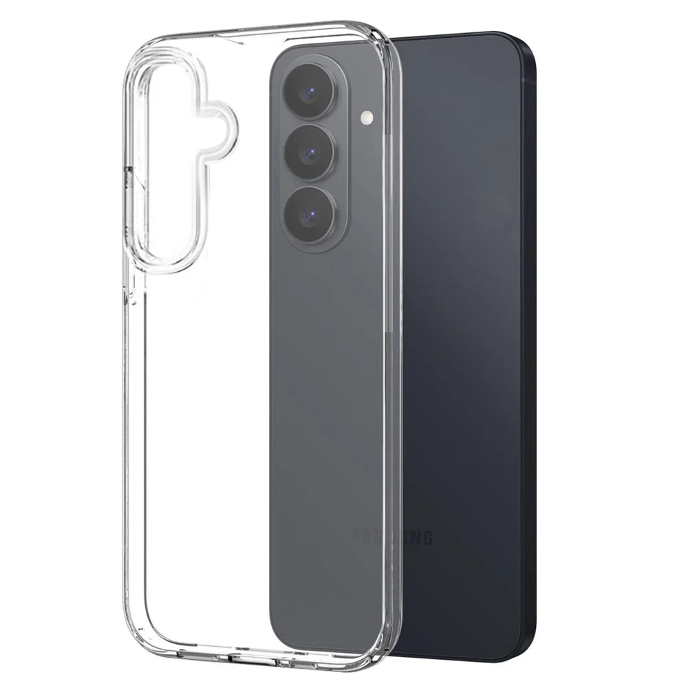 NORTHJO For Samsung Galaxy S26+ Case Soft TPU Clear Phone Cover with Tempered Glass Screen Protector (Support Fingerprint Unlock) - Transparent - 2
